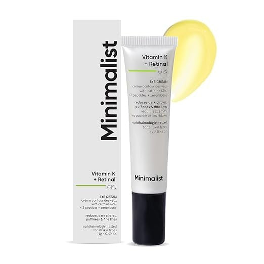 Minimalist Vitamin K + Retinal 01% Under Eye Cream - 14 gms – Veeha Beauty