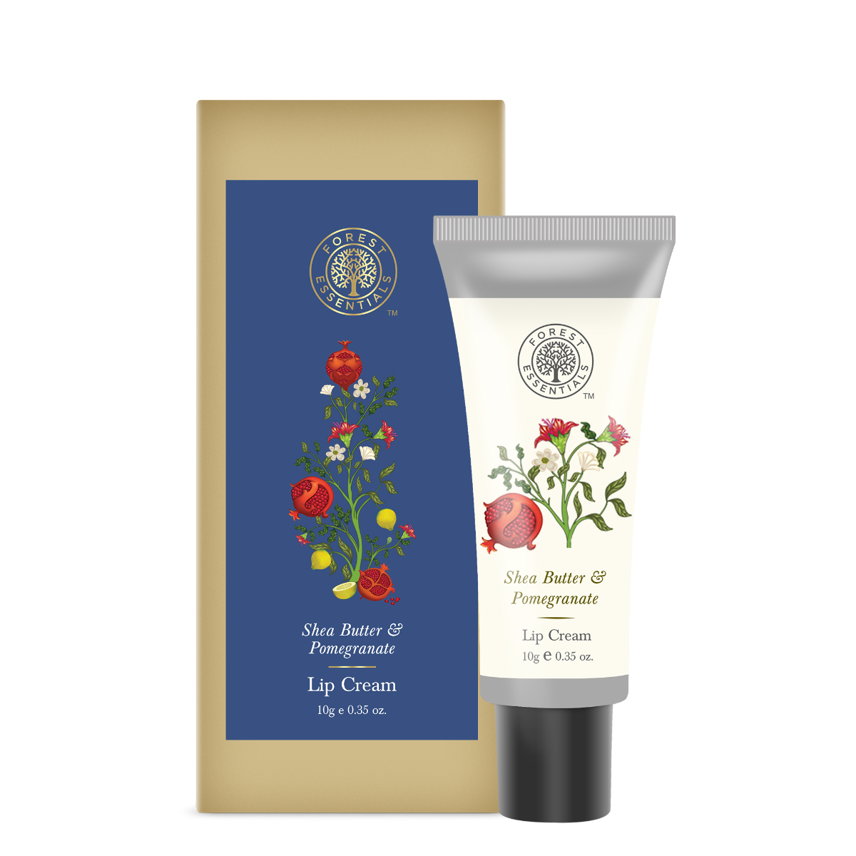 Forest Essentials Shea Butter & Pomegranate Lip Cream Veeha Beauty