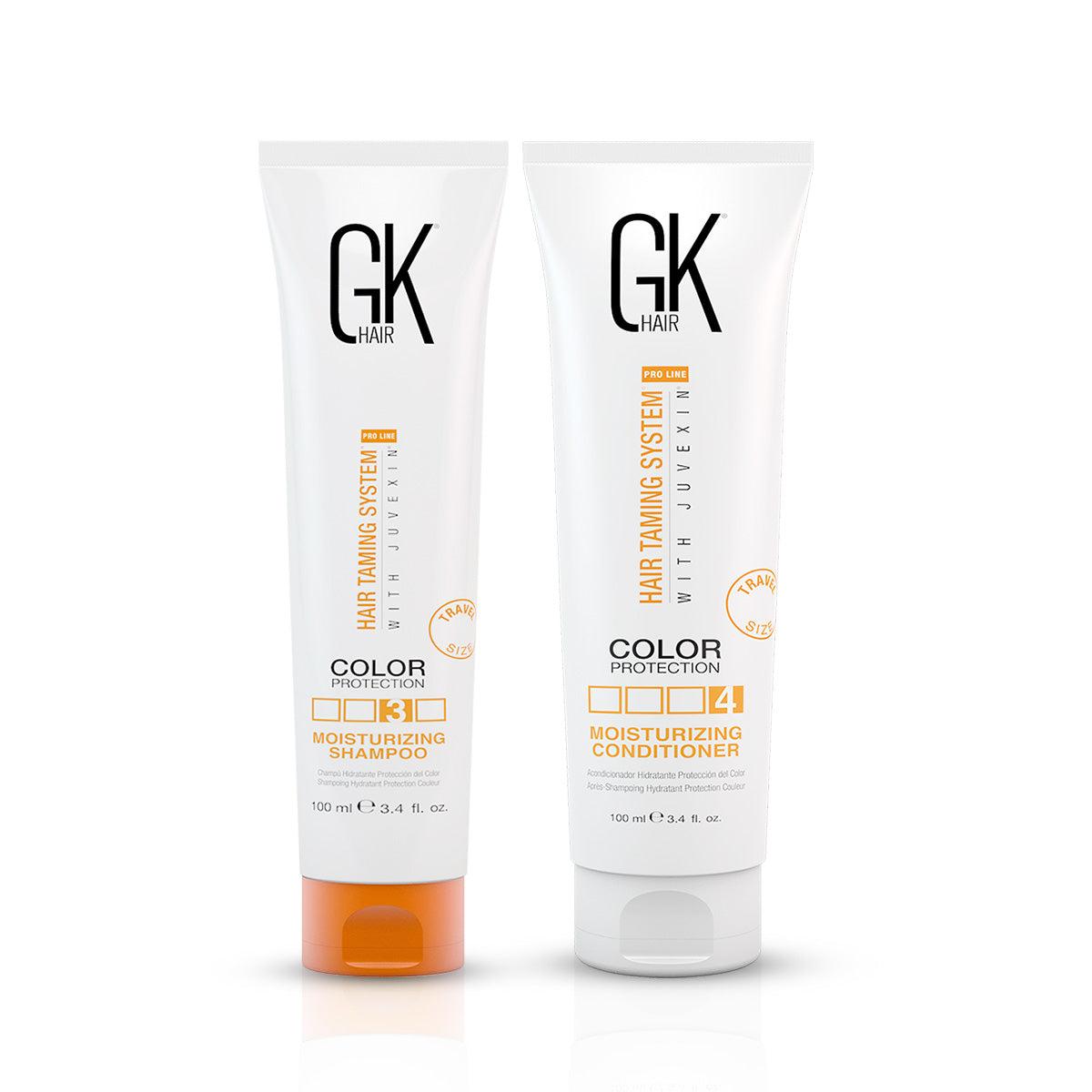 GK Hair Moisturizing Shampoo And Conditioner 2-in-1 - Sulfate-Free, Jumbo 33.8 Oz With Wild Orchid Scent For All Hair Types