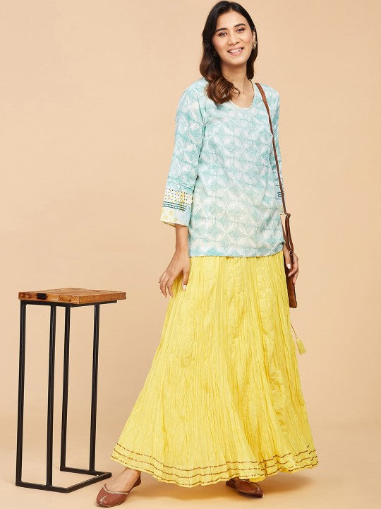 Fabindia Women Floral Printed Pure Cotton Kurta