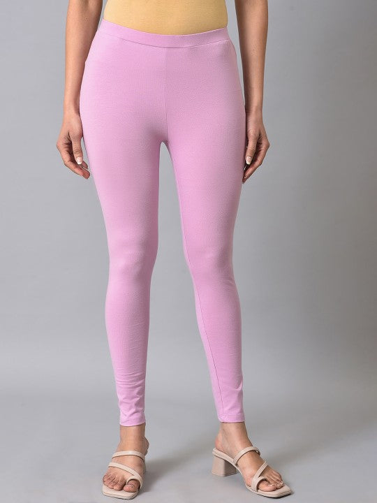 W Women Ankle-Length Leggings - Lavender