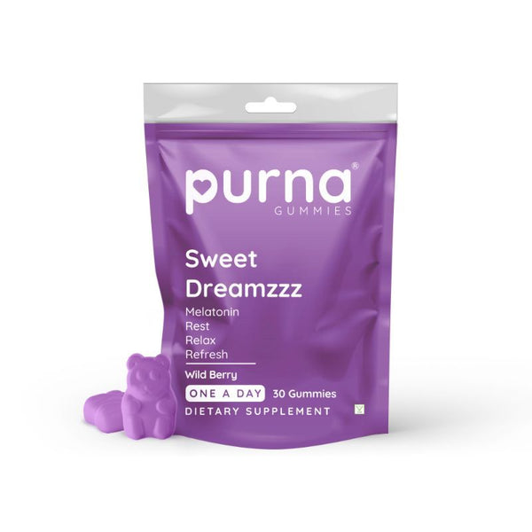 Purna Gummies Melatonin Wild Berry Flavour Gummies - 30 gummies