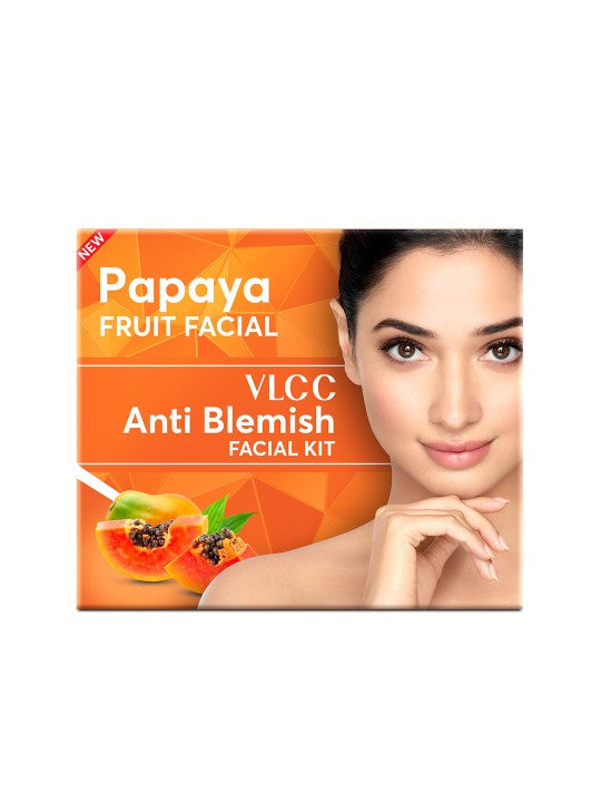 VLCC Papaya Fruit Facial Kit + FREE Rose Water Toner(Pack of 300gm + 100ml)
