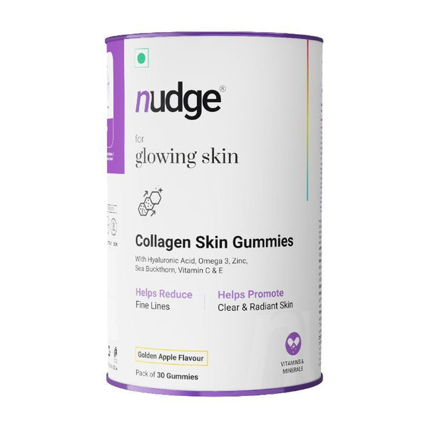 Nudge Collagen Skin Health Gummies - Golden Apple Flavour - 30 gummies