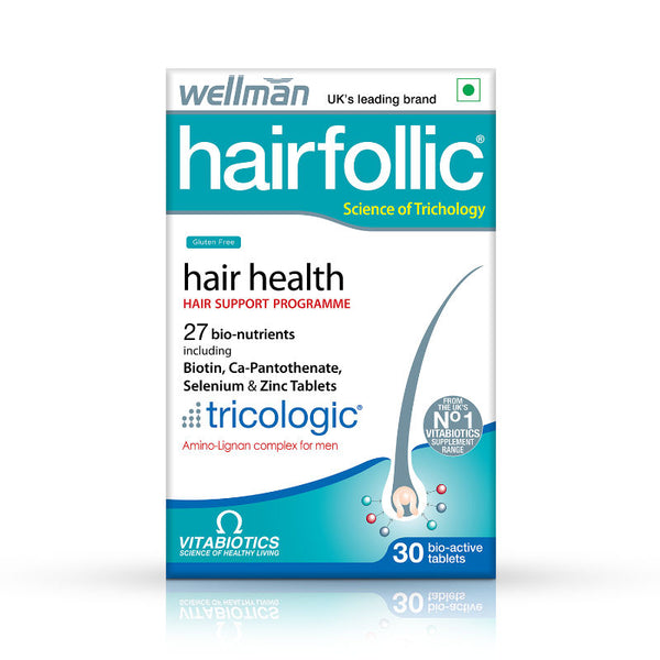 Wellman Hairfollic UK's No.1 Hair Supplement for Men - 30 tablets