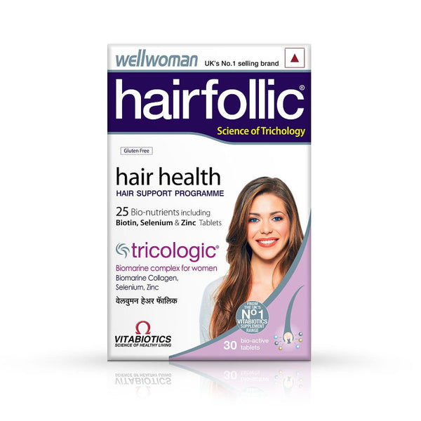 Wellwoman Hairfollic UK's No.1 Hair Supplement for Women - 30 Tablets