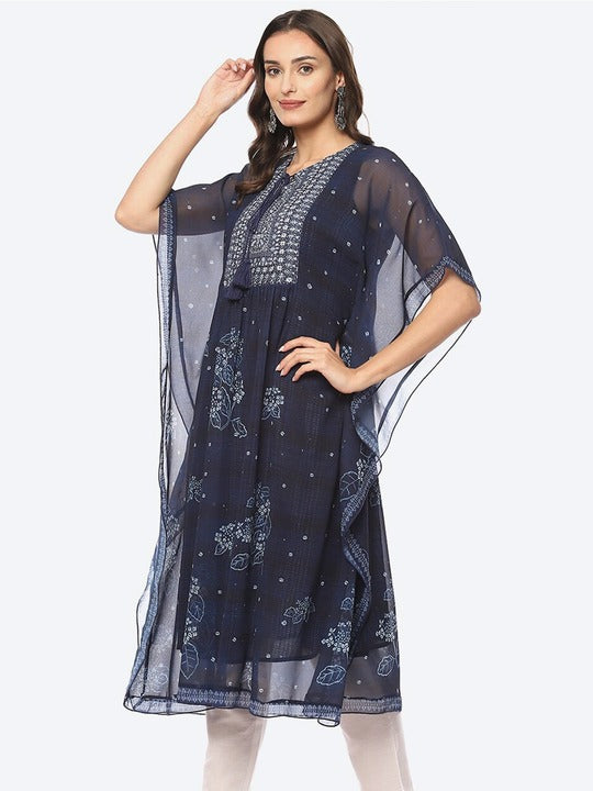 Biba Ethnic Motifs Printed Kaftan Kurta