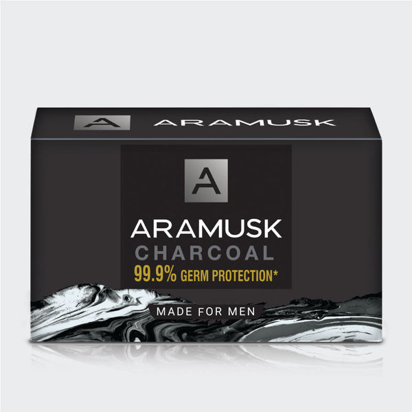 Aramusk Charcoal Soap for Men - 125 gms (Pack of 4)