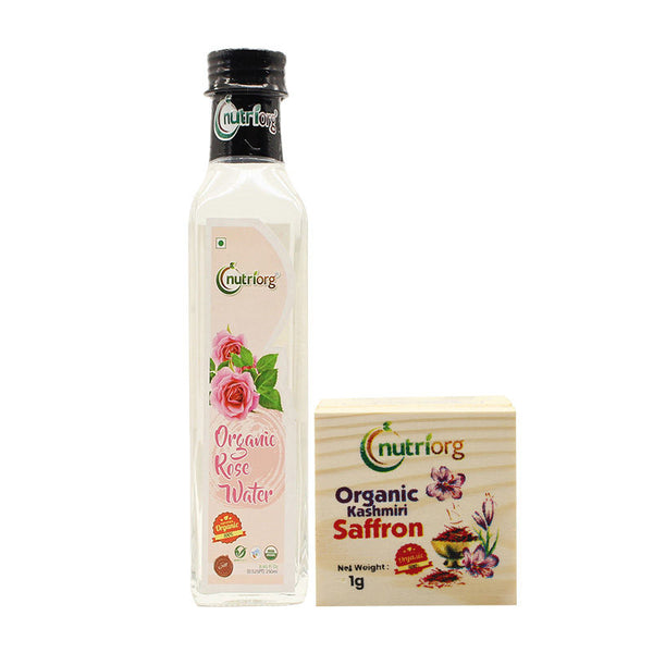 Nutriorg Organic Saffron & Organic Rose Water Combo