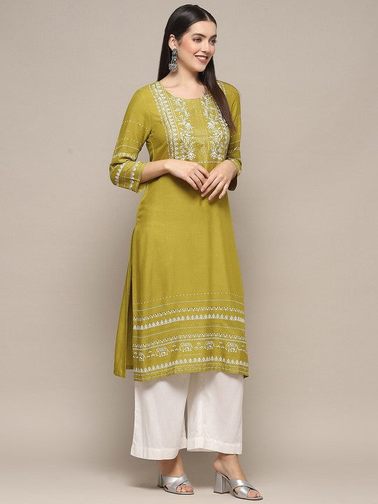 Biba Ethnic Motifs Printed Regular Kurta With Palazzos