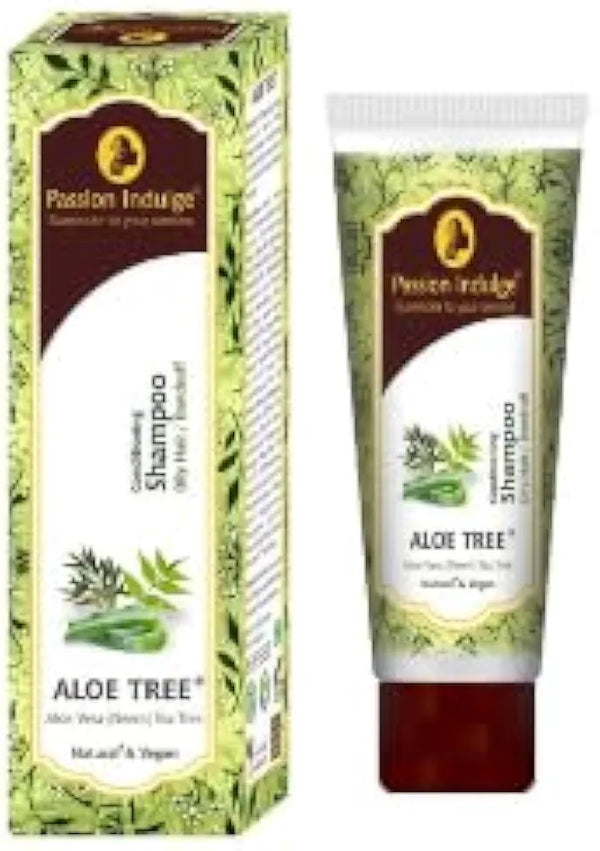Passion Indulge Aloe Tree 2 in 1 Anti Dandruff & Oily Scalp shampoo plus conditioner with Tea Tree, Aloe Vera and Neem | All Hair types - 200ml