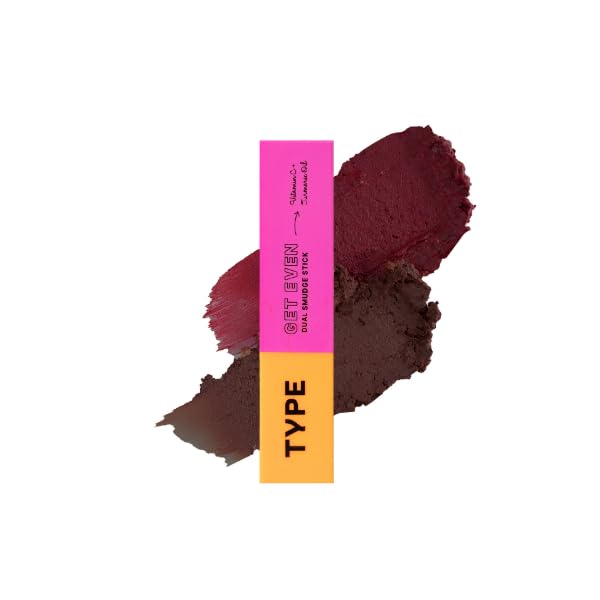 Type Beauty Get Even Dual Smudge Stick Cherry/Dark Chocolate - 12 gms