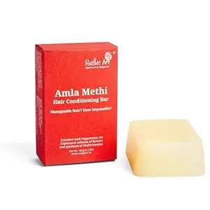 Rustic Art Organic Amla Methi Hair Conditioning Bar - 60 gms