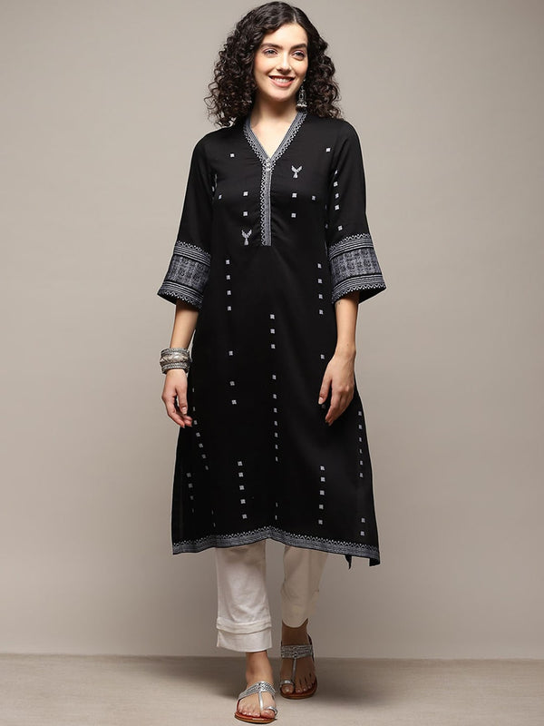 Biba Geometric Embroidered Kurta