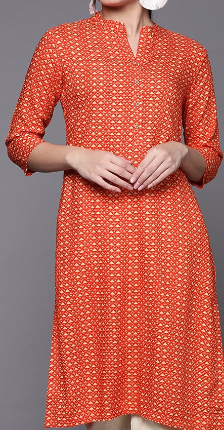 Biba Women Assorted Geometric Printed Kurta