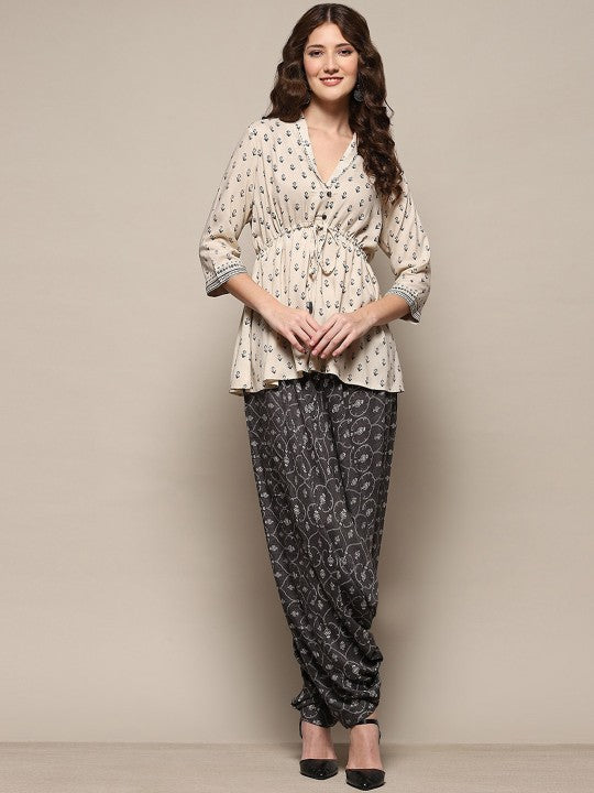 Biba Ethnic Motifs Printed A-Line Kurti With Salwar