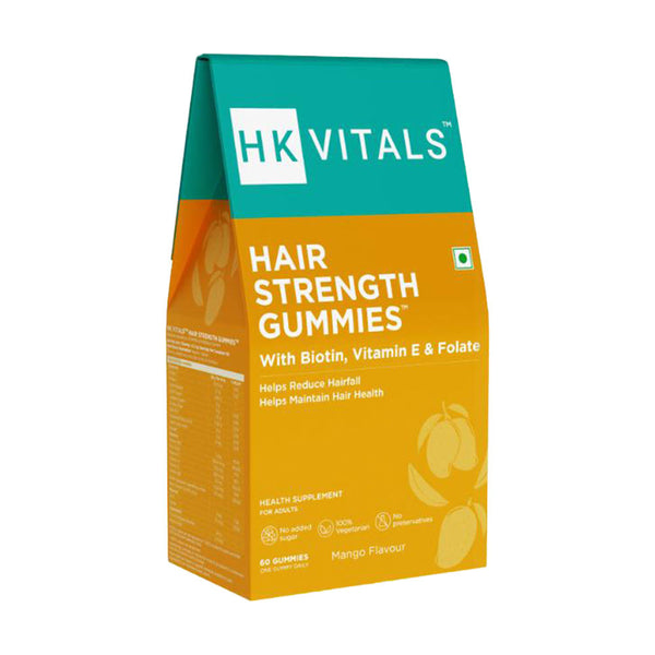 HealthKart HK Vitals Hair Strength Biotin Gummies - Mango - 60 gummies