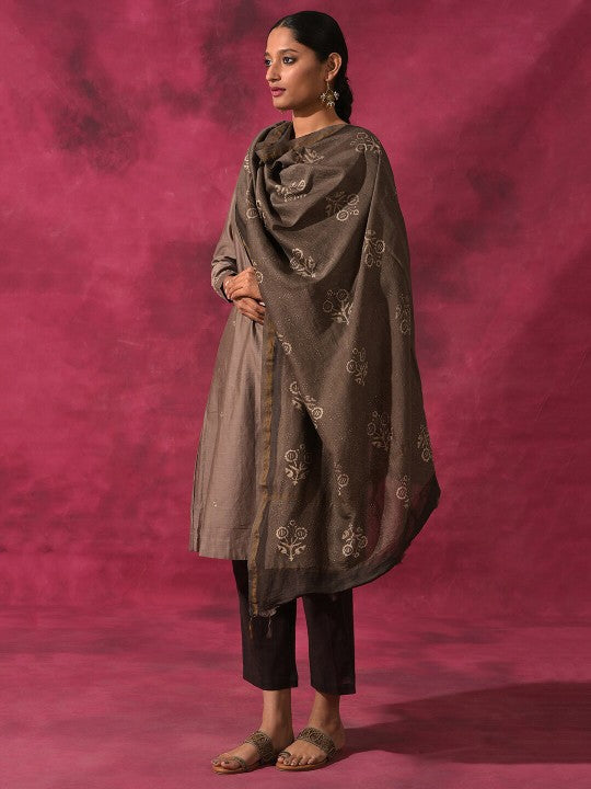 W The Folksong Collection Ethnic Motifs Printed Dupatta