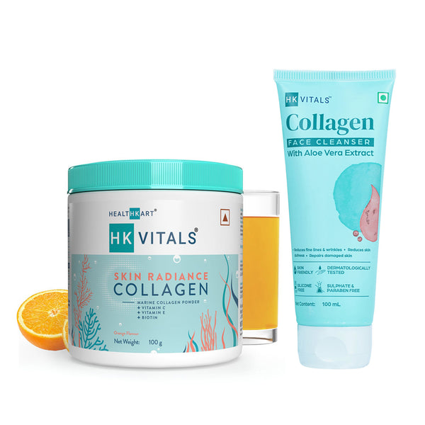 HealthKart HK Vitals Skin Radiance Collagen Powder & Face Cleanser Combo