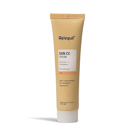 Re' Equil Sun Cc Cream (Vivid) Spf 50 Pa++++ 100% Minera - 30 gms