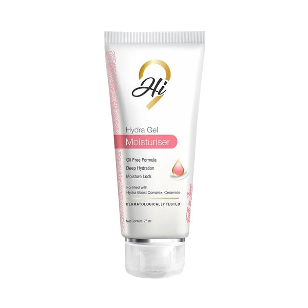 Hi9 Hydra Gel Moisturiser For Men and Women | 75 ML Oil-Free Formula For Deep Hydration and Skin Nourishing | Provides Soft And Glowing Skin | Daily Face Moisturizer for all Skin Types
