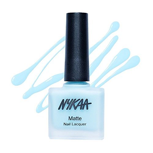 Nykaa Matte Nail Enamel - Cool Blue Granita 17 - 9 ml