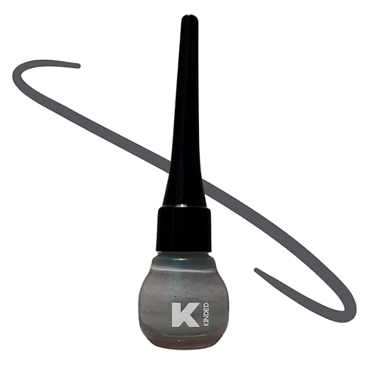 Kinded Eye Liner Liquid Waterproof Colour Greyish Silver - 5 ml
