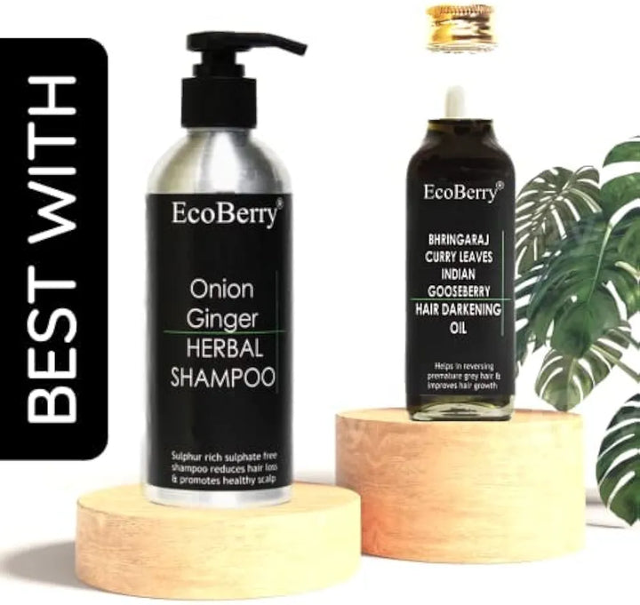 EcoBerry Moringa Small Onion Herbal Hair Growth Oil For Hair Growth, Strengthens Hair Follicles, Reduces Hair Breakage & Dandruff & Dry Scalp