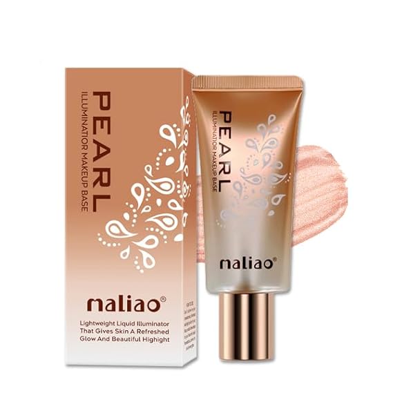 Maliao Pearl Illuminator Makeup Base Silver Pink - 40 gms