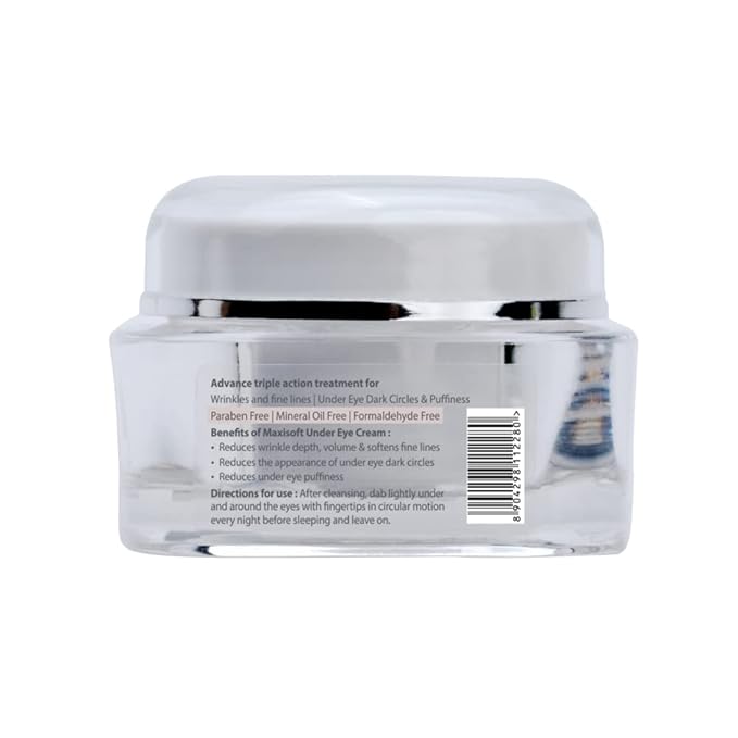 Maxisoft Under Eye Cream for Dark Circles, Eye Puffiness, Fine Lines & Wrinkles - 30 Gms
