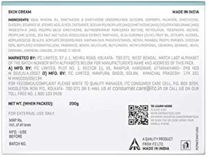 Dermafique Aqua Cloud Hydrating Crème with Shea Butter – 200g, with Seaweed Extracts, Weightless & Non-greasy That Results in Glowing Skin, Moisturizer for Face with Deep Hydration and Nourishment | For All Skin Type
