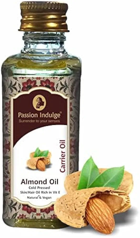 Passion Indulge Natural Almond Oil | Badam Tail | Carrier oil - 60ml | Vegan | Ayurvedic