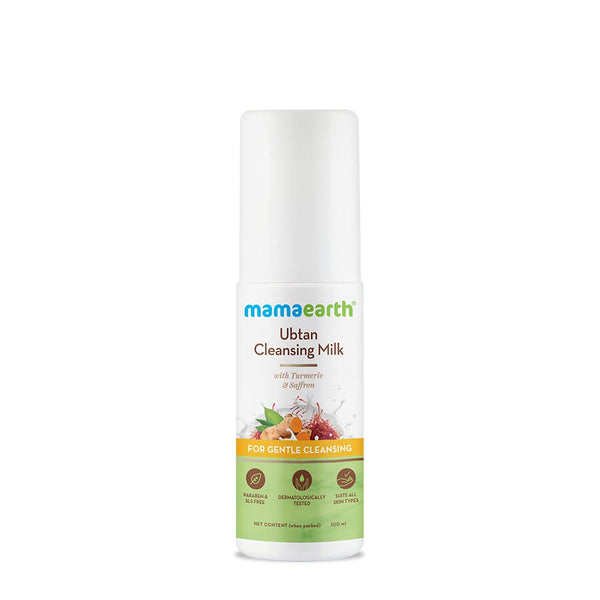 Mamaearth Ubtan Cleansing Milk for face, with Turmeric & Saffron for Gentle Cleansing - 100ml
