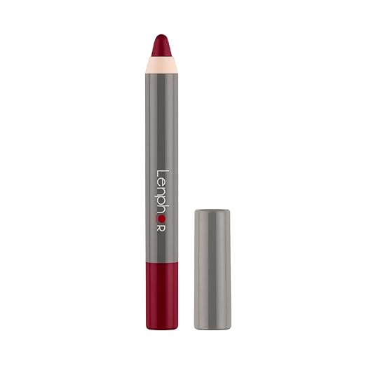 Lenphor Matt Show Off 2 in 1 Crayon Lip Pencil Lipstick Aggie Maroon - 2.8 gms