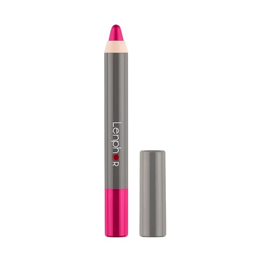 Lenphor Matt Show Off 2 in 1 Crayon Lip Pencil Lipstick Rosie Fushsia - 2.8 gms
