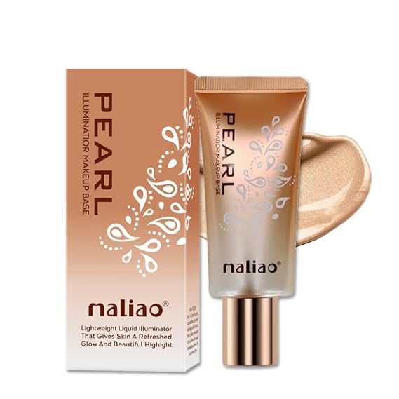 Maliao Pearl Illuminator Makeup Base (Golden Pink) - 40 ml