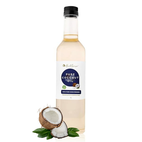 Herbsense Wood Cold Pressed Pure Coconut Oil - 1 litre