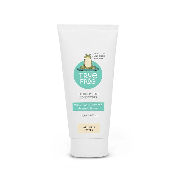 TRue FRoG Everyday Hair Conditioner To Smoothen Hair And Fight Frizz With White Lotus Flower Extract And Avocado Butte For All Hair Types - 150 Ml,1 Count