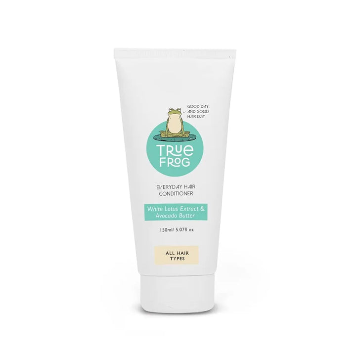 TRue FRoG Everyday Hair Conditioner To Smoothen Hair And Fight Frizz With White Lotus Flower Extract And Avocado Butte For All Hair Types - 150 Ml,1 Count
