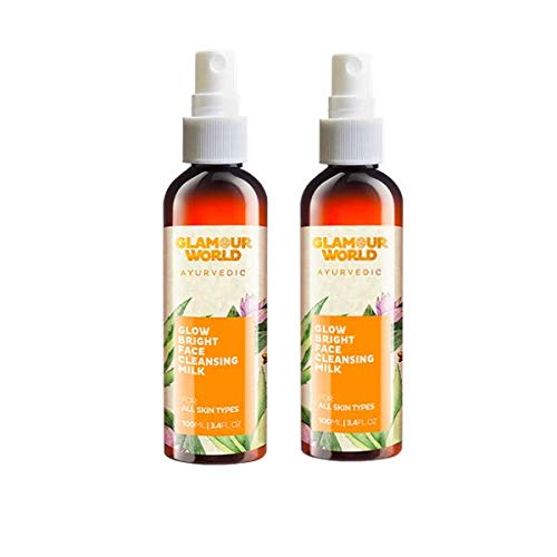 Glamour World Ayurvedic Glow Bright Face Cleansing Milk - 100 ml(Pack of 2)