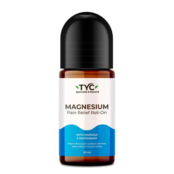 TYC - Trust Your Choice Magnesium Pain Relief Roll-On, Instant Relief for Back, Joint, Knee, Neck Pain, Muscle Stiffness and Sports Injuries with Natural Ingredients, Pack of 1 