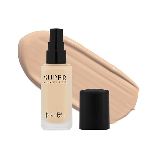 Pink N Blue Super Flawless Liquid Foundation Full Coverage Lotion - 45 ml