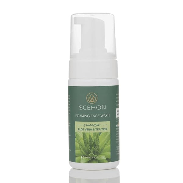 Scehon Aloe Vera & Tea Tree Foaming Face Wash - 100 ml