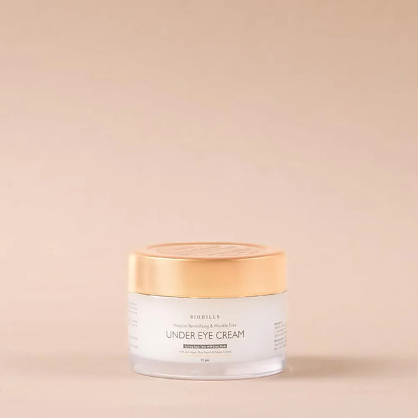Biohills Age Reverse Under Eye Cream 15gm | Niacinamide, Gotu Kola & Red Algae for Dark Circles, Puffiness & Anti-Aging | Beeswax, Jojoba & Aloe Vera for Deep Hydration & Skin Firming