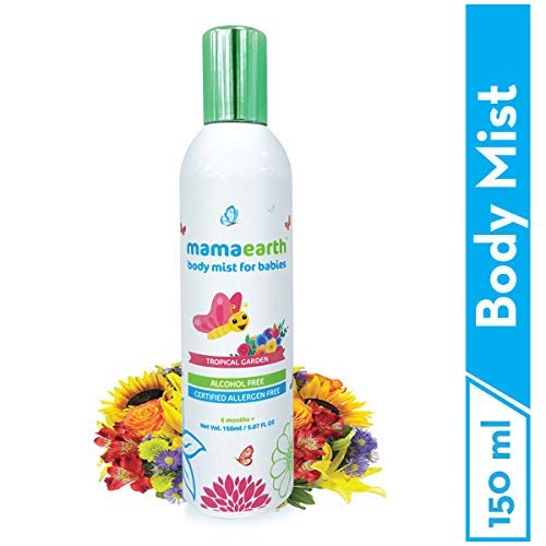 Mamaearth Perfume Body Mist for Babies and Kids with Allergen Free Tripical Garden Fragrance for All Day Freshness 150 ml