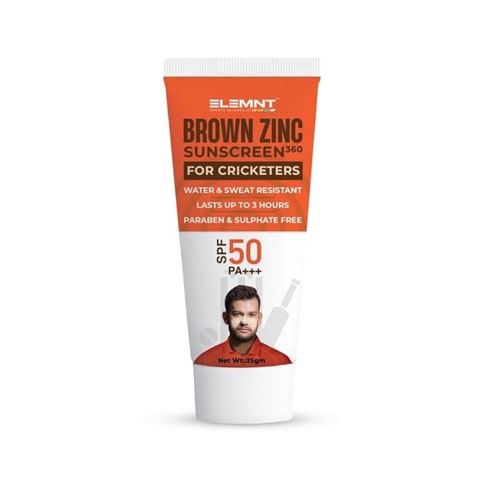 Elemnt Brown Zinc Sunscreen for Cricketers SPF 50 - 25 gms