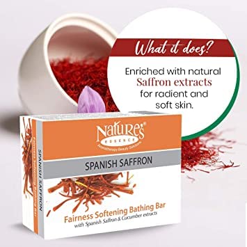 Nature'S Essence Spanish Saffron Fairness Softening Bathing Bar - 75 gms