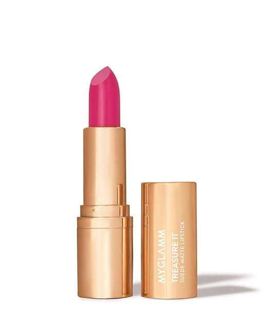 MyGlamm Treasure IT Suede Matte Lipstick First Crush (Pink Shade) - 4.2 gms