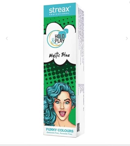 Streax Hold & Play Funky Colour Mystic Blue - 100 gms