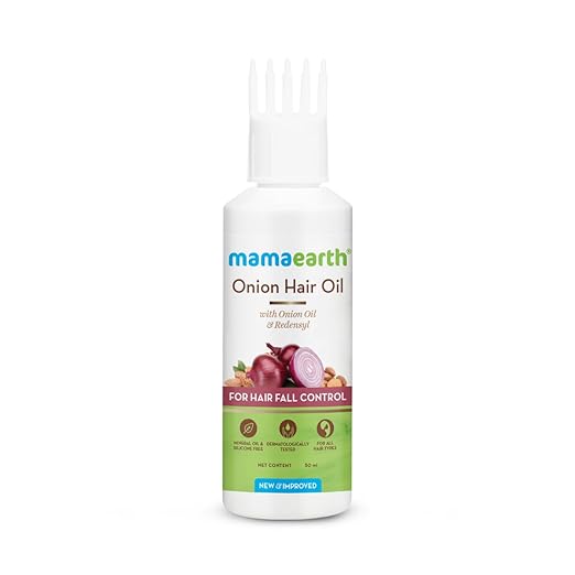 Mamaearth Onion Hair Oil with Onion and Redensyl for Hair Fall Control - 50 ml